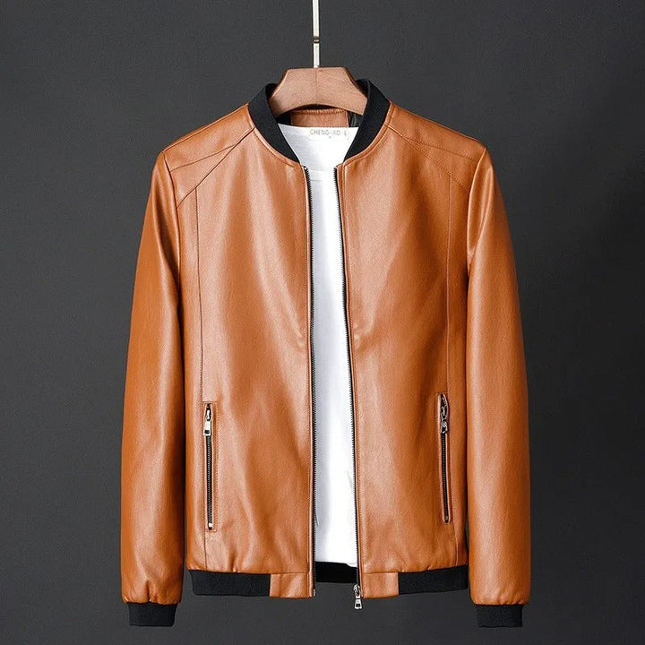 Men's Vegan Leather Jacket – Water Resistant