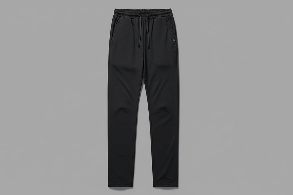 Men's Ice Silk Leggings – Casual Long Pants with Solid Color Design-HighTouch