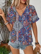 Alicia | Vintage Paisley Blouse-HighTouch