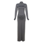 Pleated Waist Dress UK-HighTouch