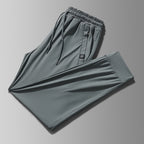 Men's Ice Silk Leggings – Casual Long Pants with Solid Color Design-HighTouch