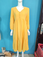 Cotton Linen Dress – Breathable Solid Color Collection-HighTouch