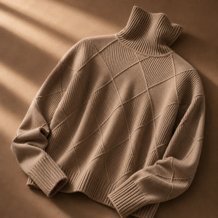 Women's Soft Knit Turtleneck Sweater Classic Pullover