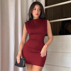 Sleeveless Knitted Sheath Dress UK-HighTouch