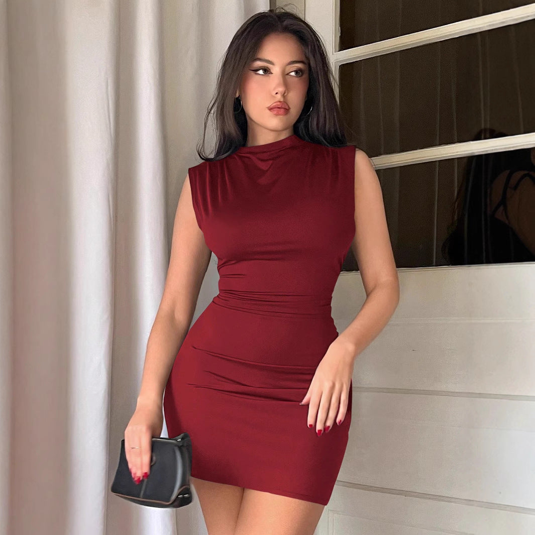 Sleeveless Knitted Sheath Dress UK-HighTouch
