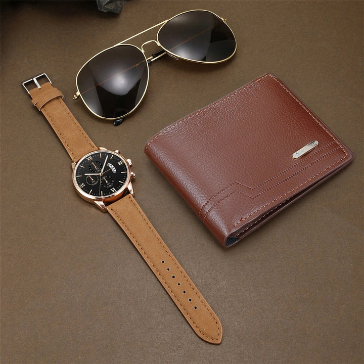 3-in-1 Men's Gift Set | Watch, Wallet & Sunglasses