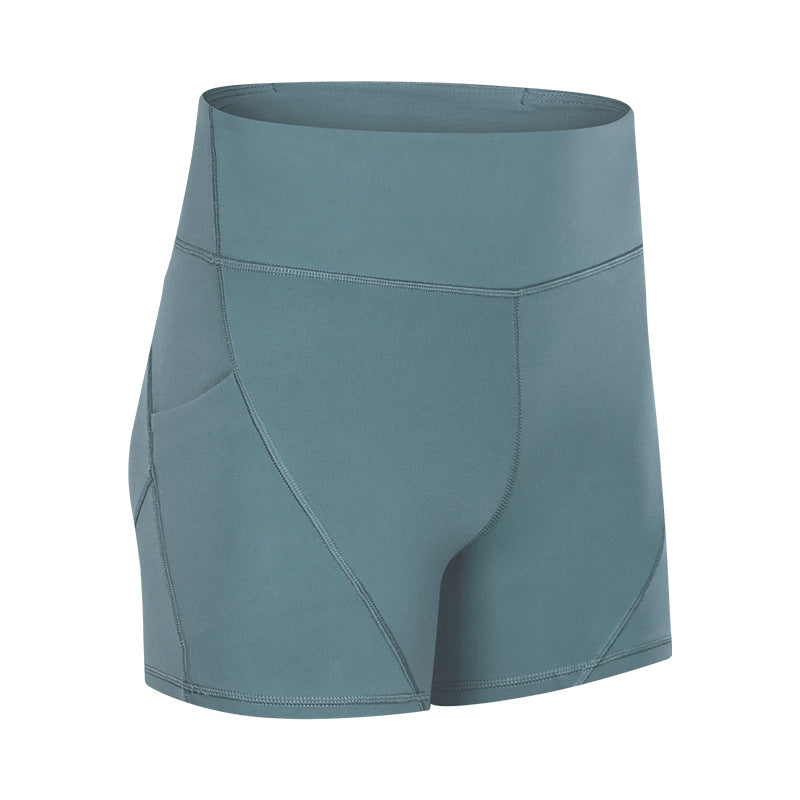 Soft Cotton-Feel Yoga Shorts – High-Waist Anti-Sweat Shorts