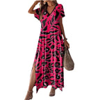 Women's Fresh & Sweet Floral A-Line Midi Skirt-HighTouch