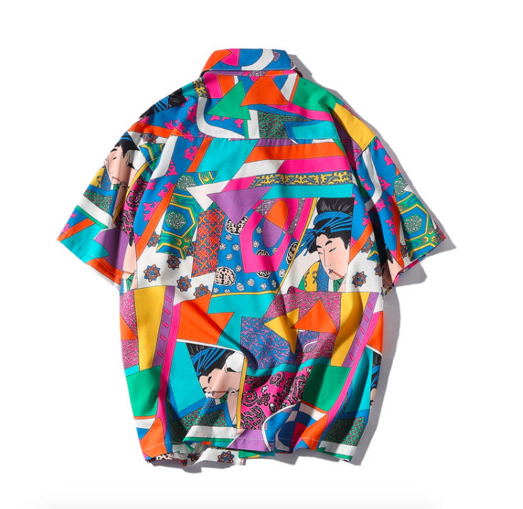 Men Loose Hip Hop Shirt-HighTouch