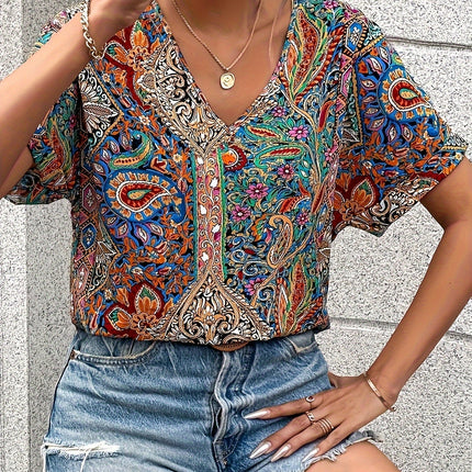 Alicia | Vintage Paisley Blouse