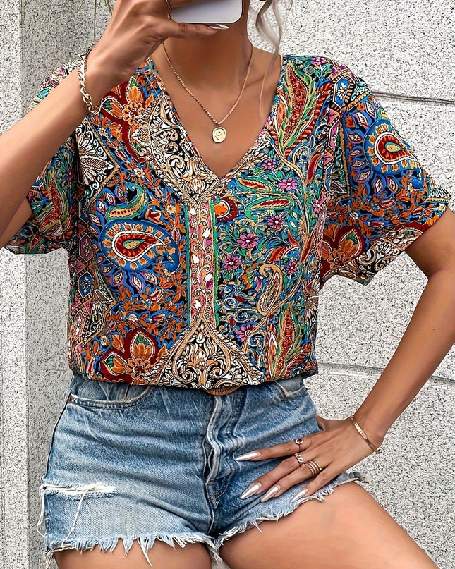 Alicia | Vintage Paisley Blouse