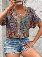 Alicia | Vintage Paisley Blouse-HighTouch