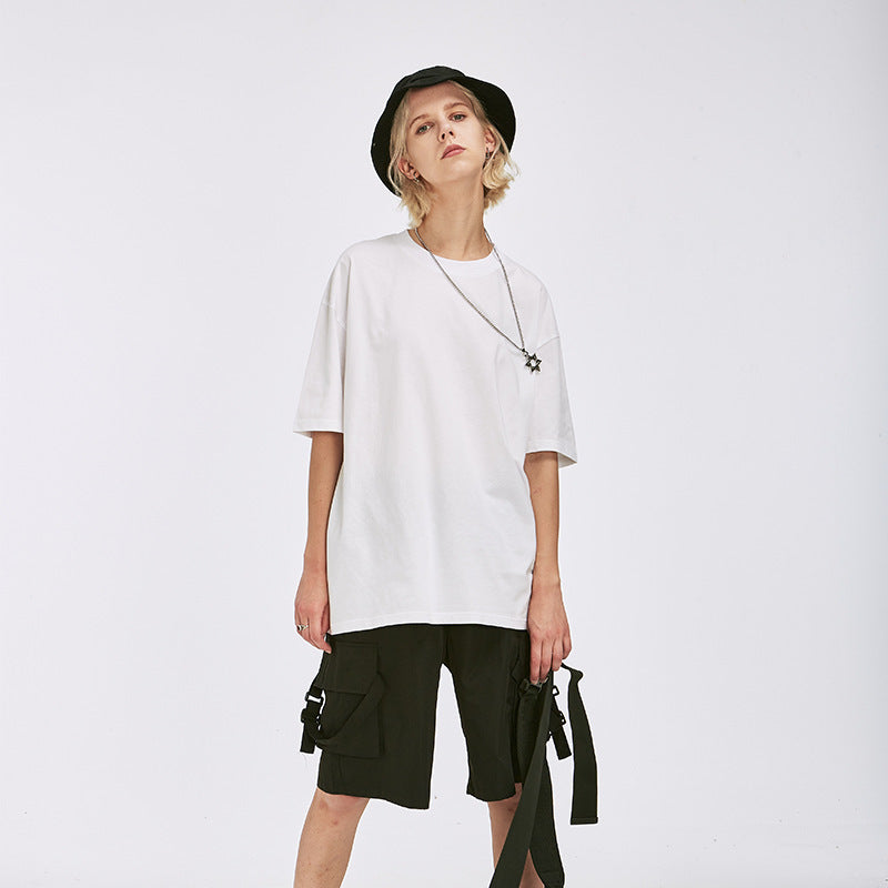 Drop-Shoulder Cotton Tee Men's Heavy T-Shirt-HighTouch
