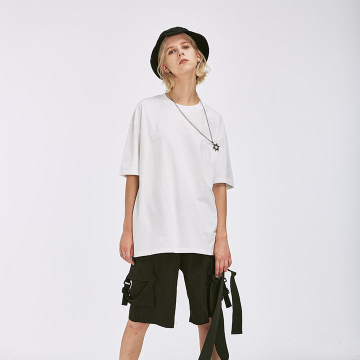 Drop-Shoulder Cotton Tee Men's Heavy T-Shirt-HighTouch