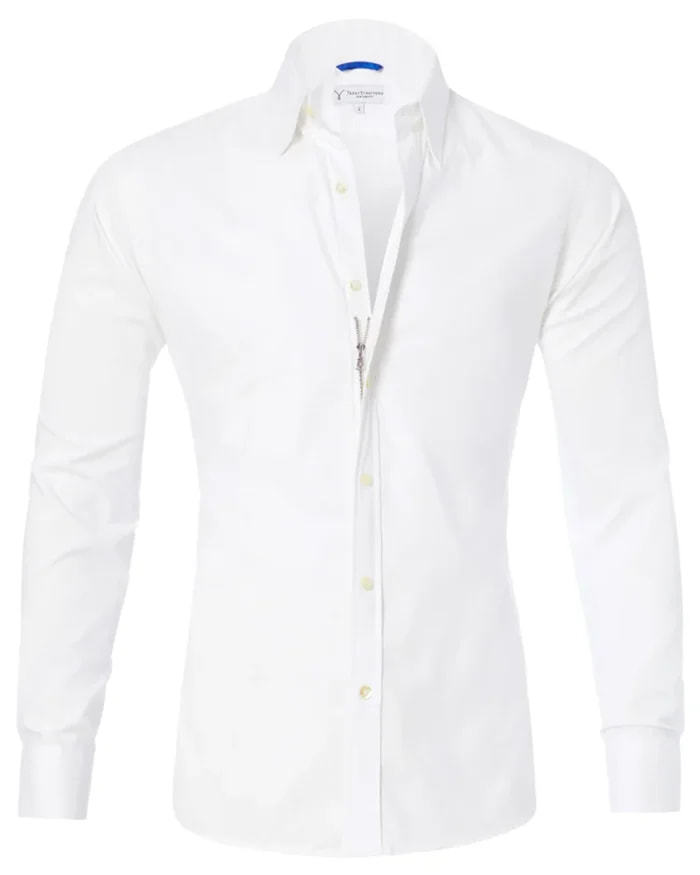 Men’s Slim Fit Long Sleeve Shirt – Comfortable Stretch Cotton-HighTouch