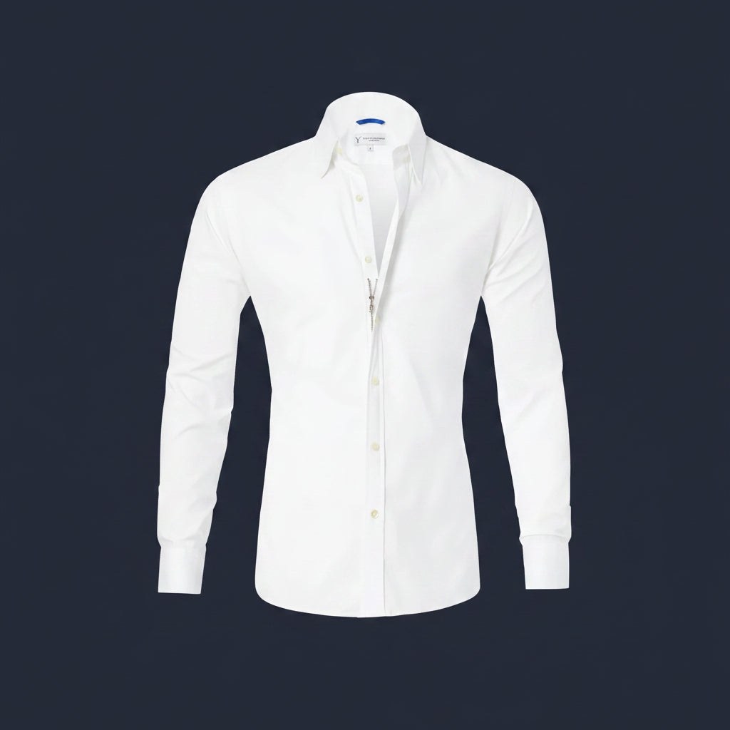 Men’s Slim Fit Long Sleeve Shirt – Comfortable Stretch Cotton-HighTouch
