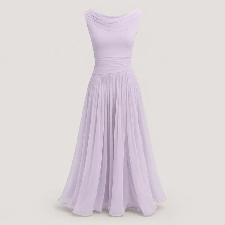 Higtouch | Draped Midi Dress For Summer Wedding Guest