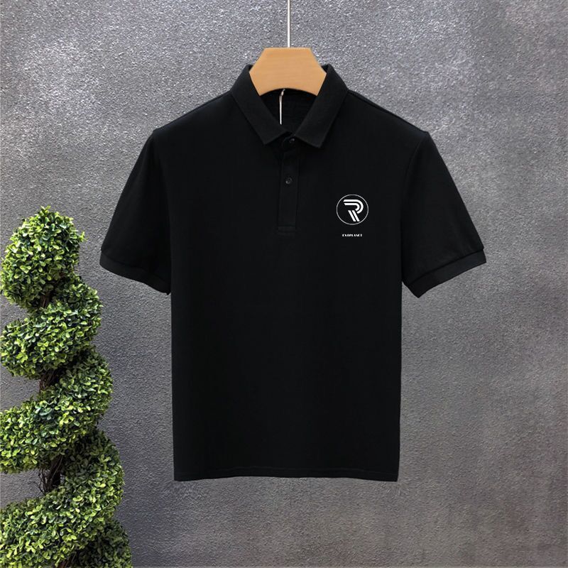 Polo Collar Short Sleeve Summer Lapels T-shirt Men-HighTouch