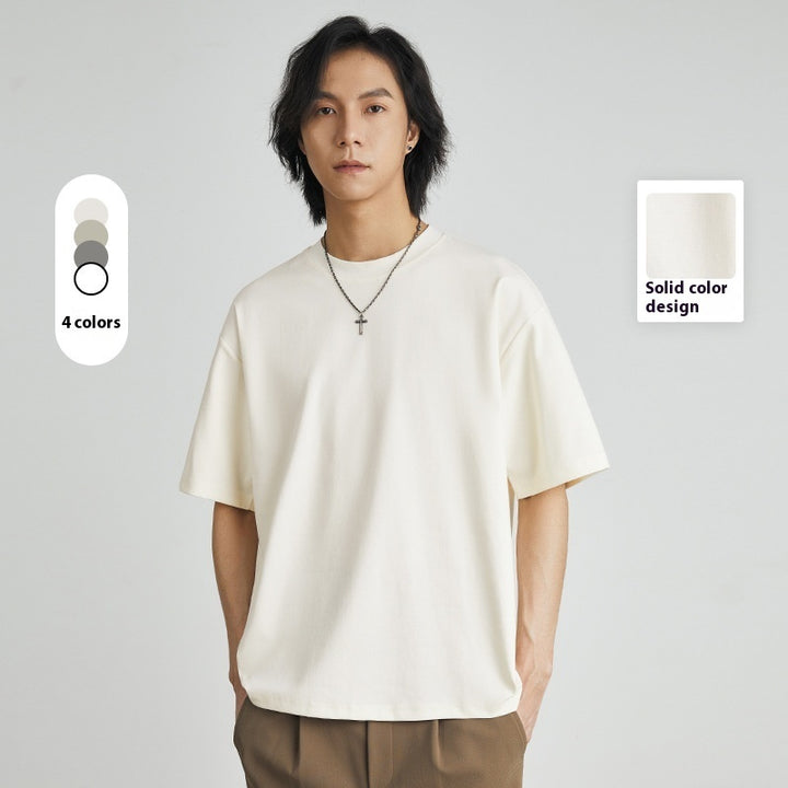 Cool Solid Color Inner Wear – Round Neck Bottoming Shirt-HighTouch