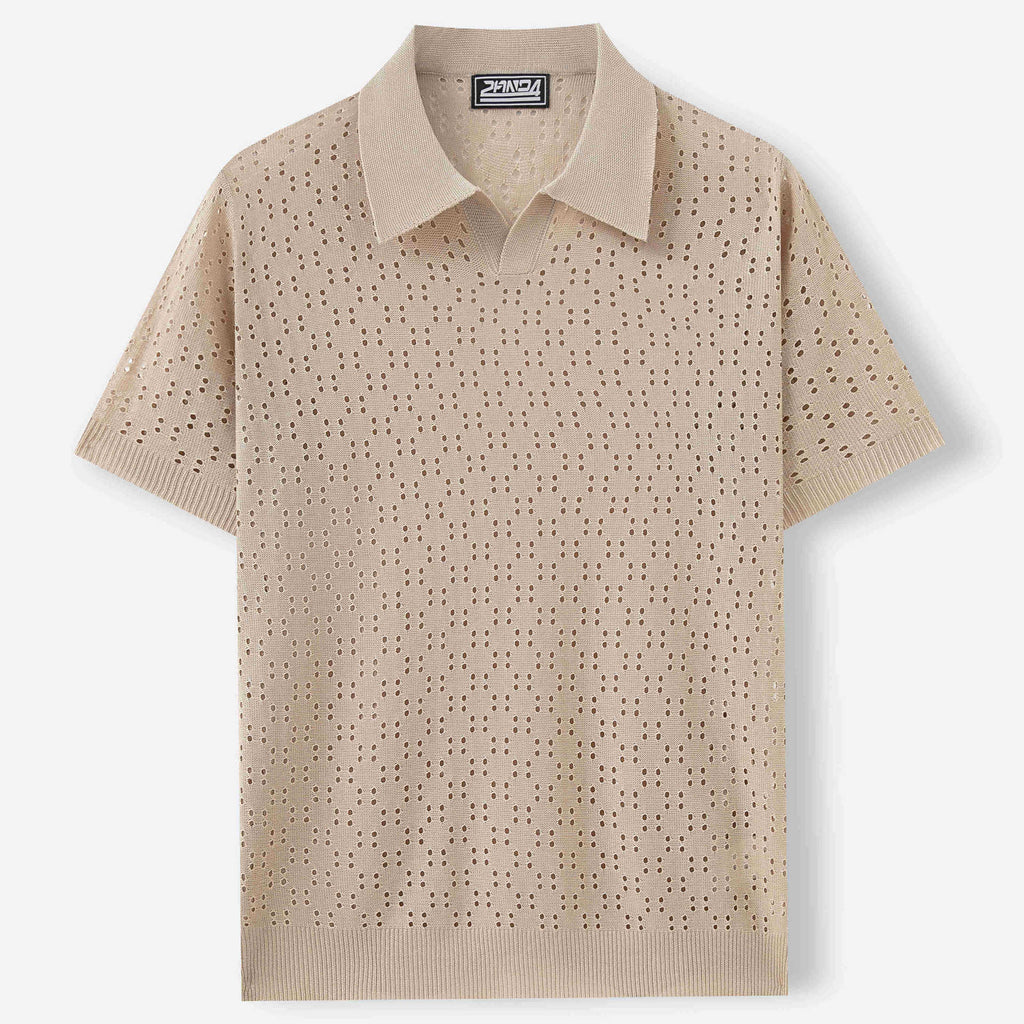 Fashion Dovetail Collar Tencel Men's Casual Sweater-HighTouch
