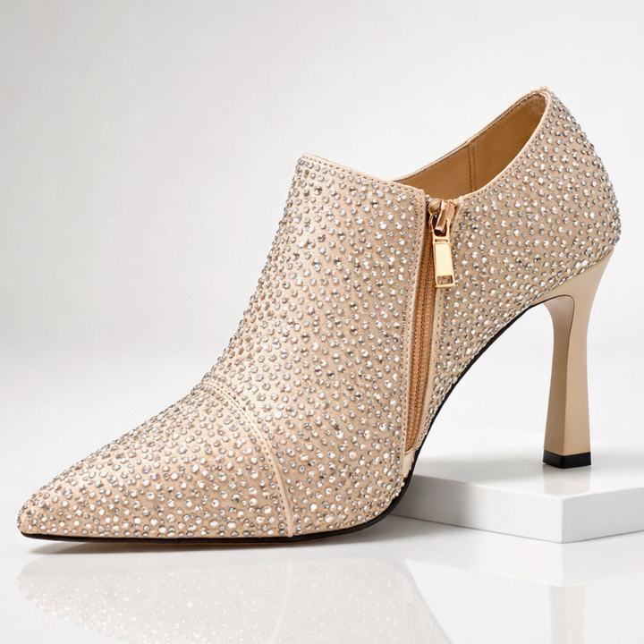 Women's Rhinestone Kitten Heels – Elegant Dress Shoes