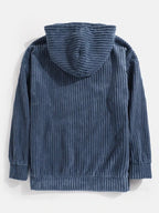 Men’s Corduroy Hoodie Jacket Plus Size-HighTouch