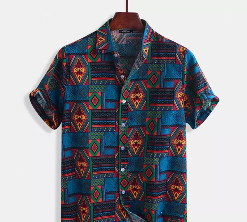 Beach shirt printed shirt men-HighTouch
