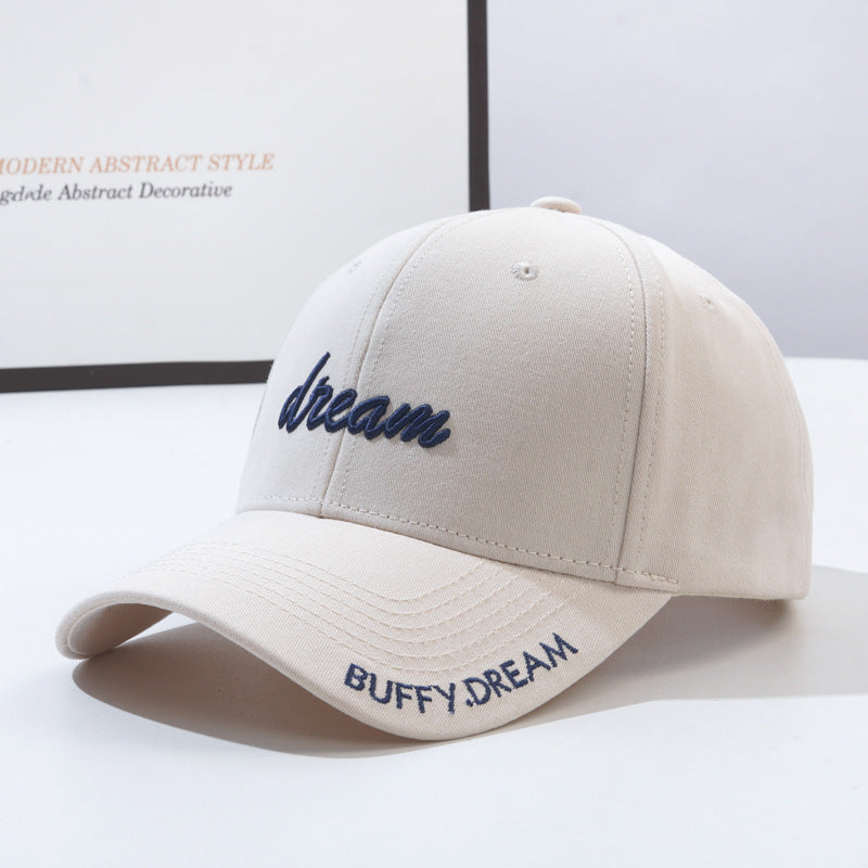 Korean Version Fashion Letter Embroidery Sun-Proof Peaked Cap-HighTouch