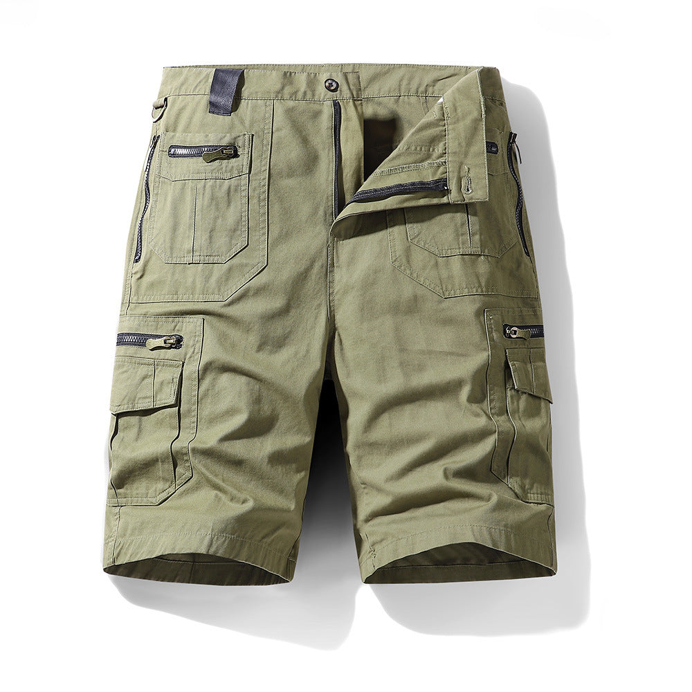 Men's Fashion Simple Multi-pocket Cotton Pants-HighTouch