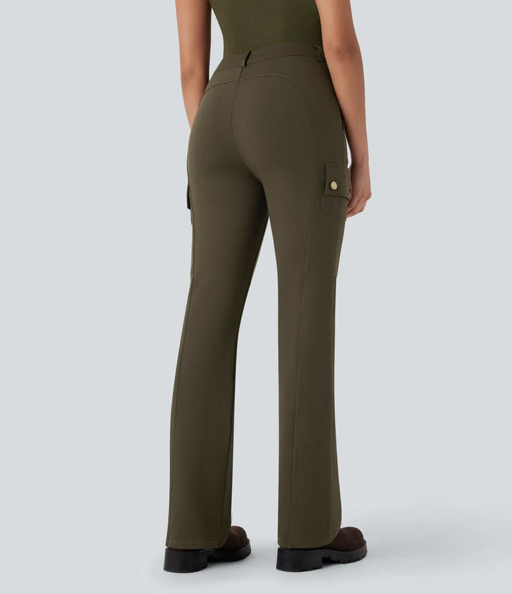 Cargo Pants Women Mid Rise Bootcut Hiking Trousers
