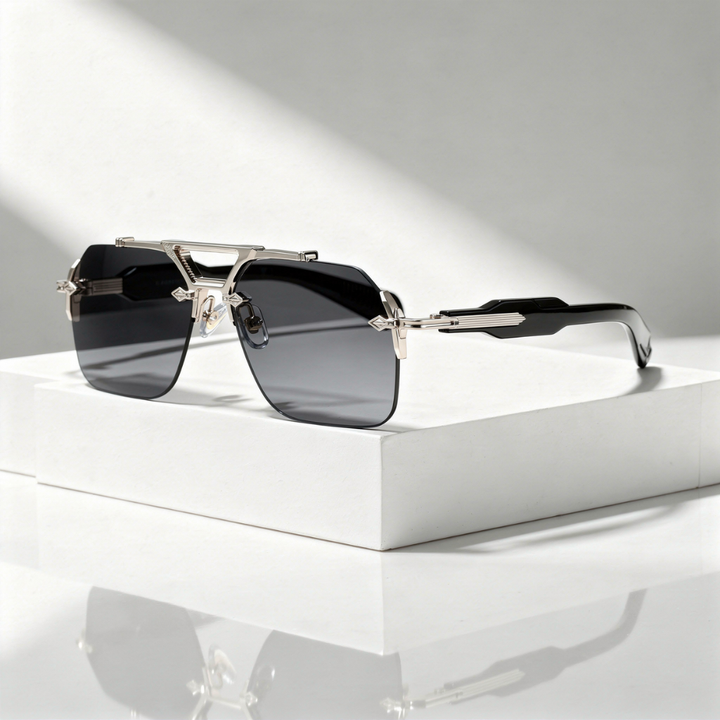 Men's Rimless Square Sunglasses with UV400