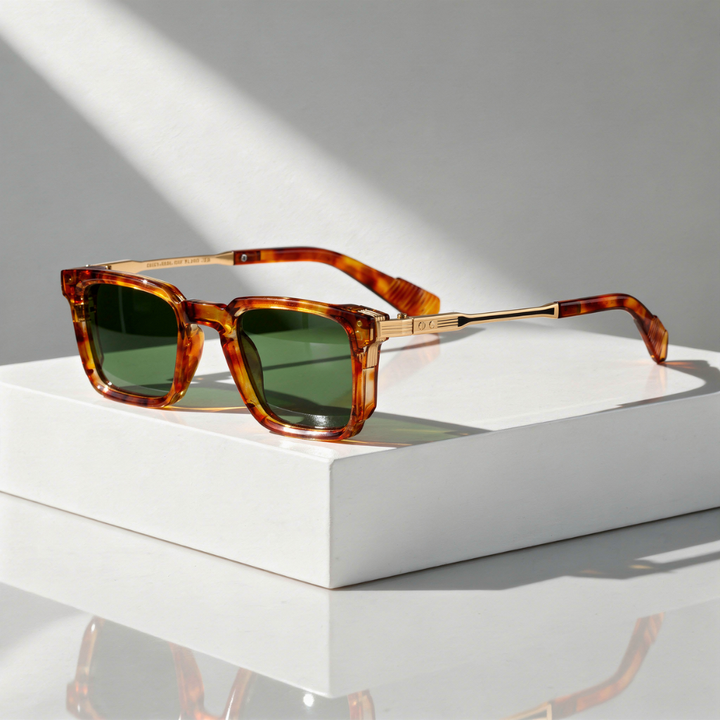Men's Square Sunglasses with UV400 Protection