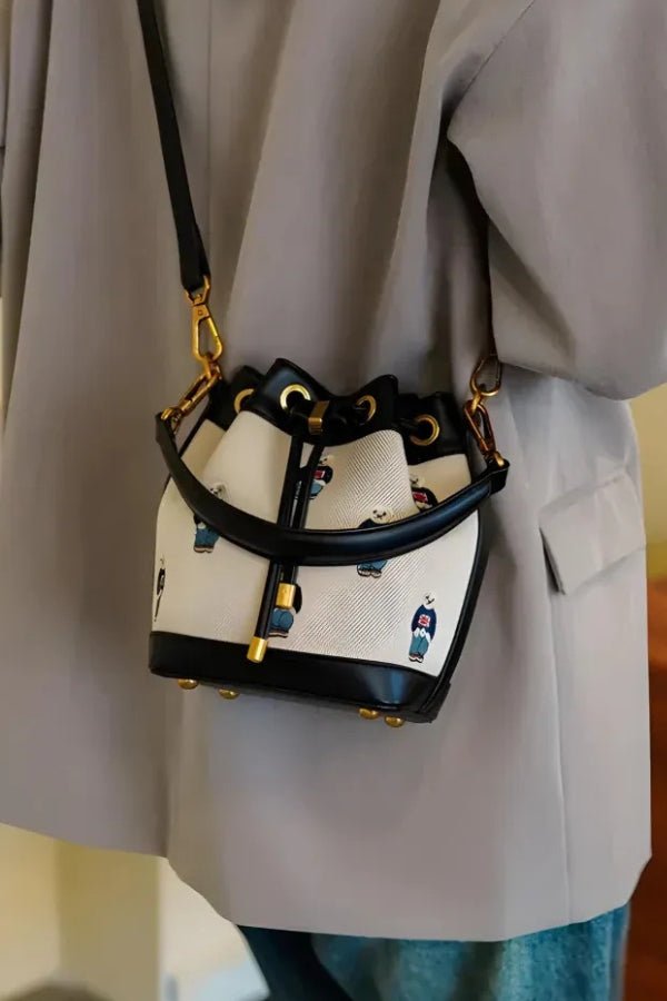 Athena Bucket Bag - PU Leather Drawstring Everyday Carry
