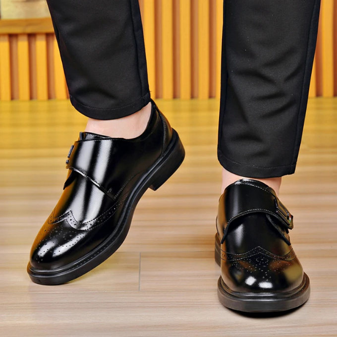 Men's Full-Grain Leather Slip-On Dress Shoes