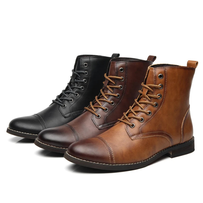 Men’s Leather Vintage Boots – Polished Everyday Style