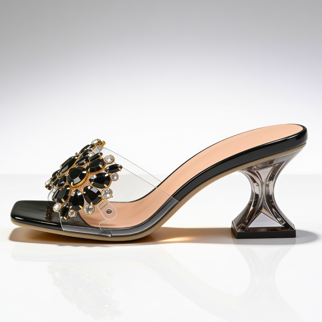 Women's Jewel Heels – Elegant Pointed Toe Pumps