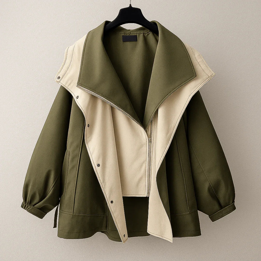 Women’s Drape Windbreaker Jacket for Everyday Wear