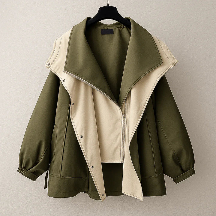 Women’s Drape Windbreaker Jacket for Everyday Wear