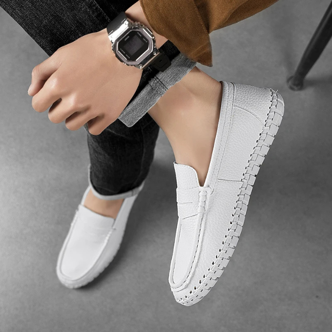Men's Full-Grain Leather Slip-On Loafers