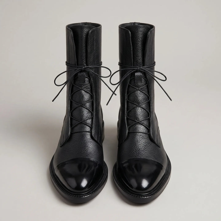 Women's Lace Up Leather Ankle Boots