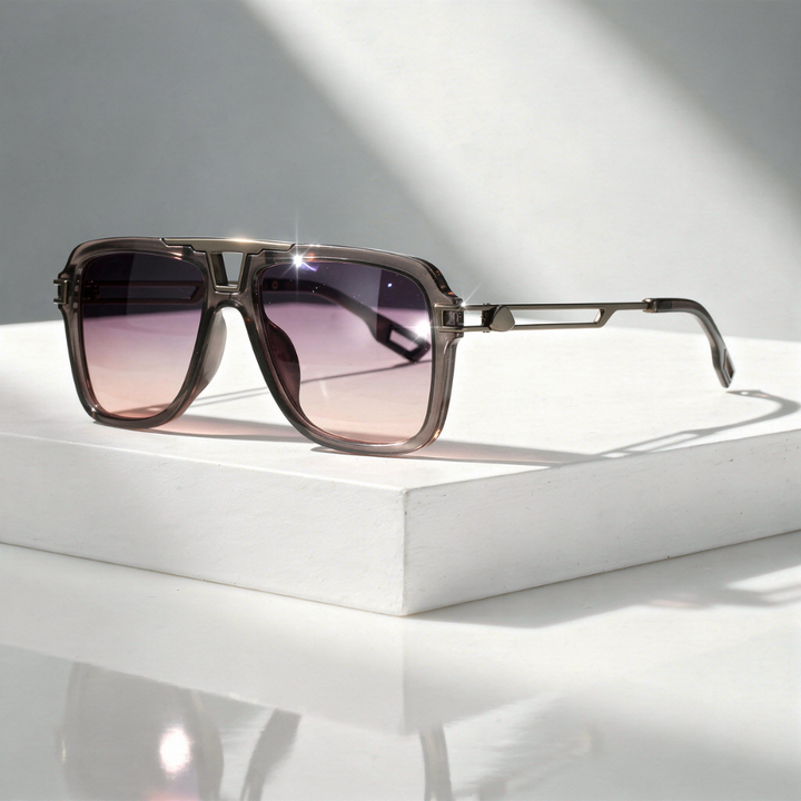 Men's Square Sunglasses with UV400 Protection