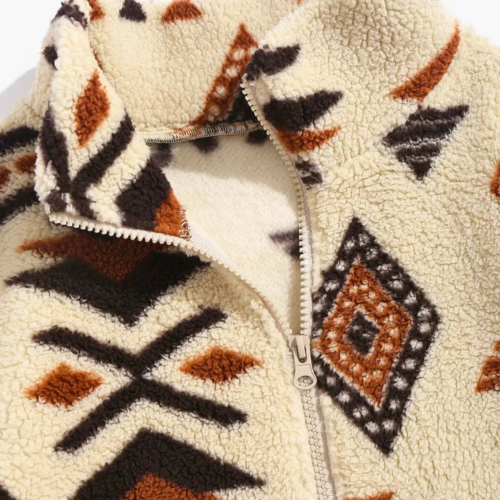 Aztec Trails Zip Sweater – Warm Casual Style