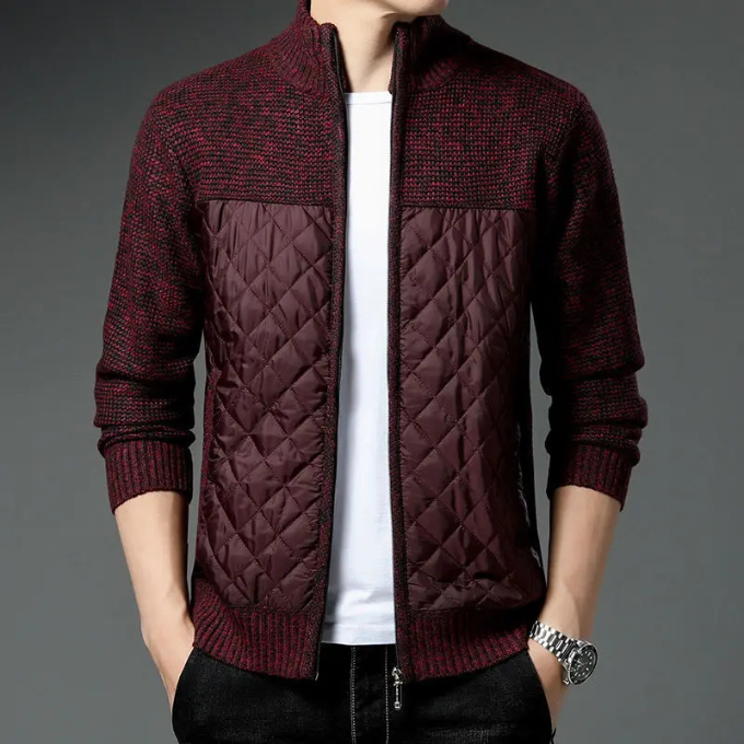 Men's MetroLayer Zip Jacket – Warm Quilted Outerwear