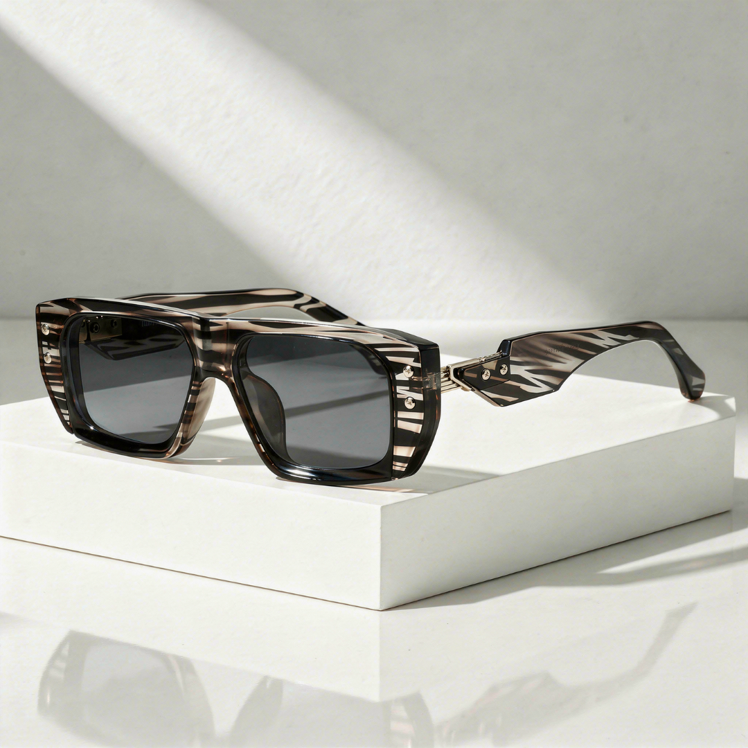 Oversized Square Sunglasses with UV400 Protection