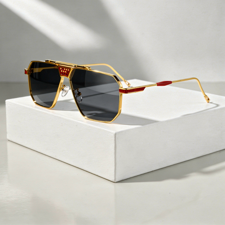 Men's Square Sunglasses with UV400 Protection