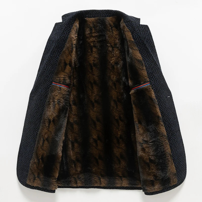 Men's Midnight Wool Coat – Tailored Warmth & Style
