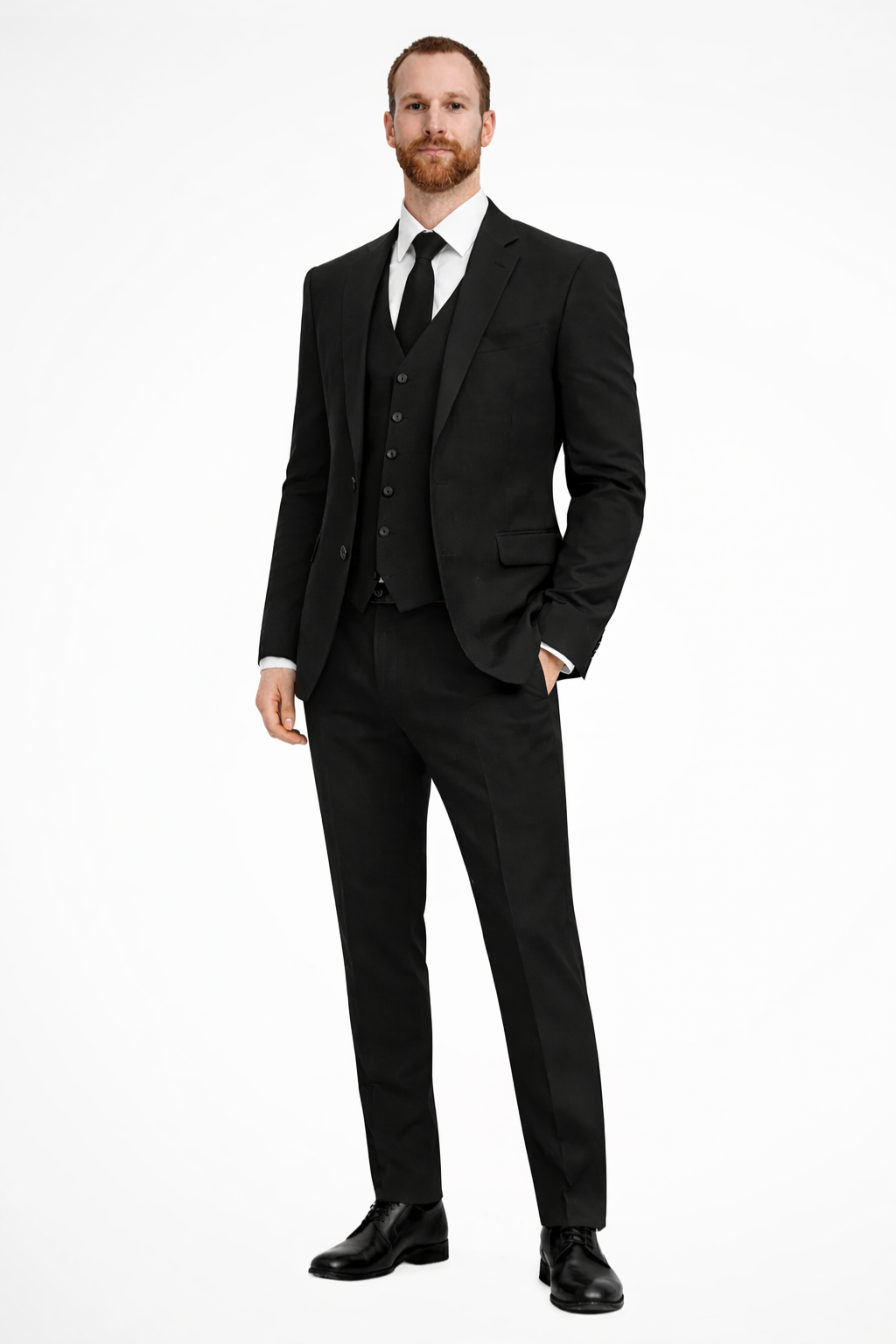 Edmundl | Men Linen 3-Piece Wedding Guest Suit Blazer Waistcoat Trousers