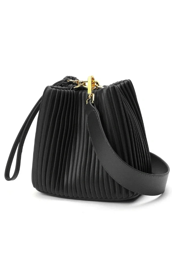 Celina Shoulder Bag - PU Leather Structured Convertible Carry