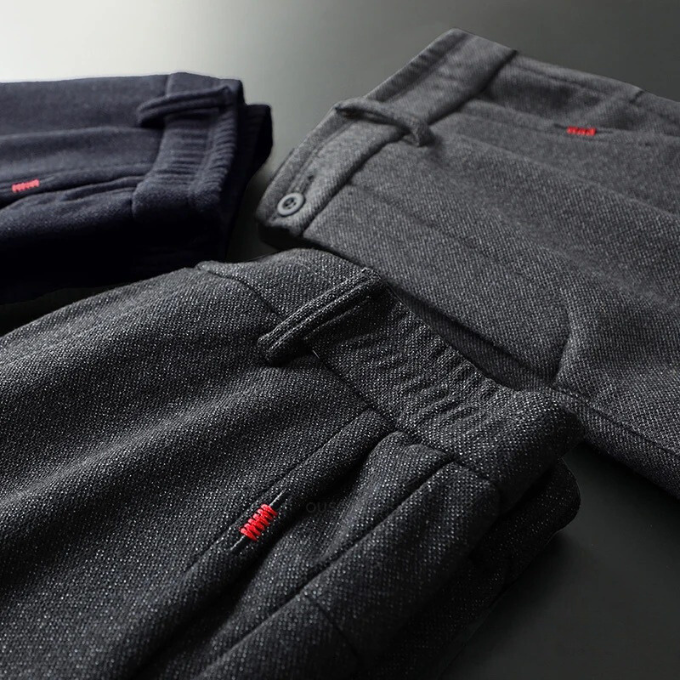 Men's Brushed Fabric Pants for Smart Casual Style