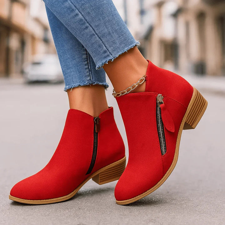 Women's Orthopedic Ankle Boots – Cushioned Low Block Heel